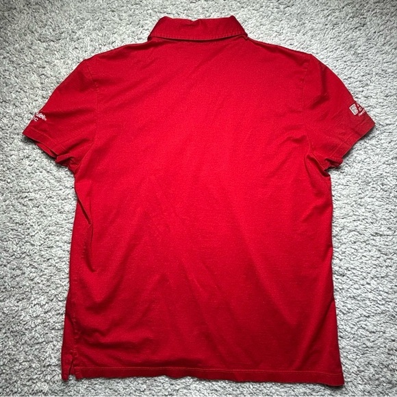 Polo Golf Shirt Womens Large Classic Fit Polo Red White Pony Preppy Large Work - Picture 6 of 6